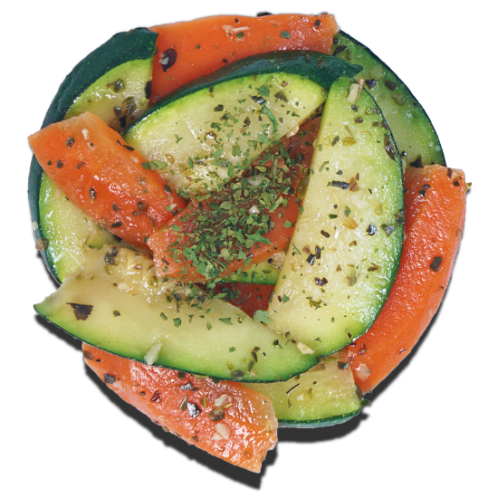 <p>Herbed<br />
Zucchini<br />
Carrot</p>
